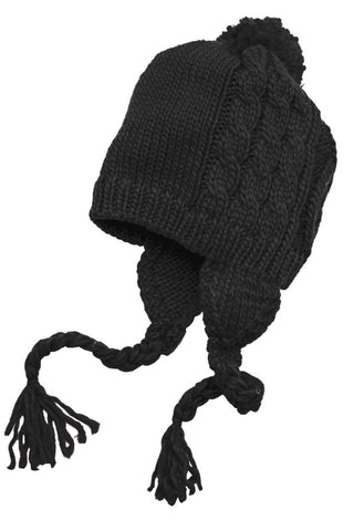 District - Cabled Beanie with Pom DT617