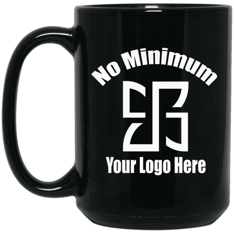 No Minimum BM15OZ 15 oz. Black Mug