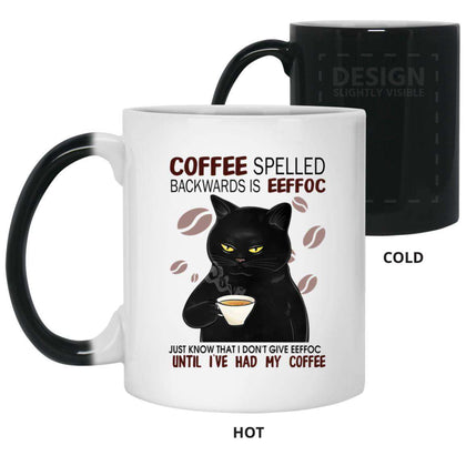 Coffee Spelled Backwards Eeffoc 21150 11 oz. Color Changing Mug