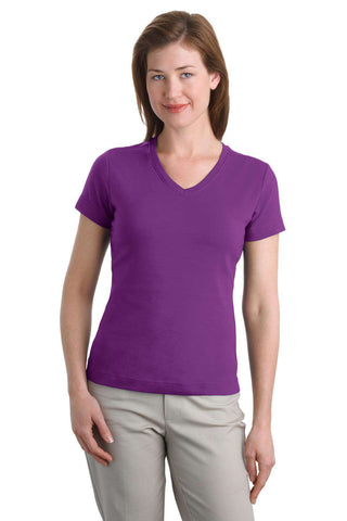 Port Authority Ladies Modern Stretch Cotton V-Neck Shirt. L516V