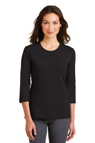 Port Authority Ladies Modern Stretch Cotton 3/4-Sleeve Scoop Neck Shirt. L517