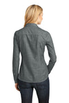 District Made - Ladies Long Sleeve Washed Woven Shirt. DM4800