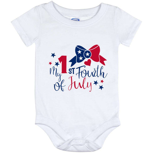 1st 4th Bow IO12M Baby Onesie 12 Month