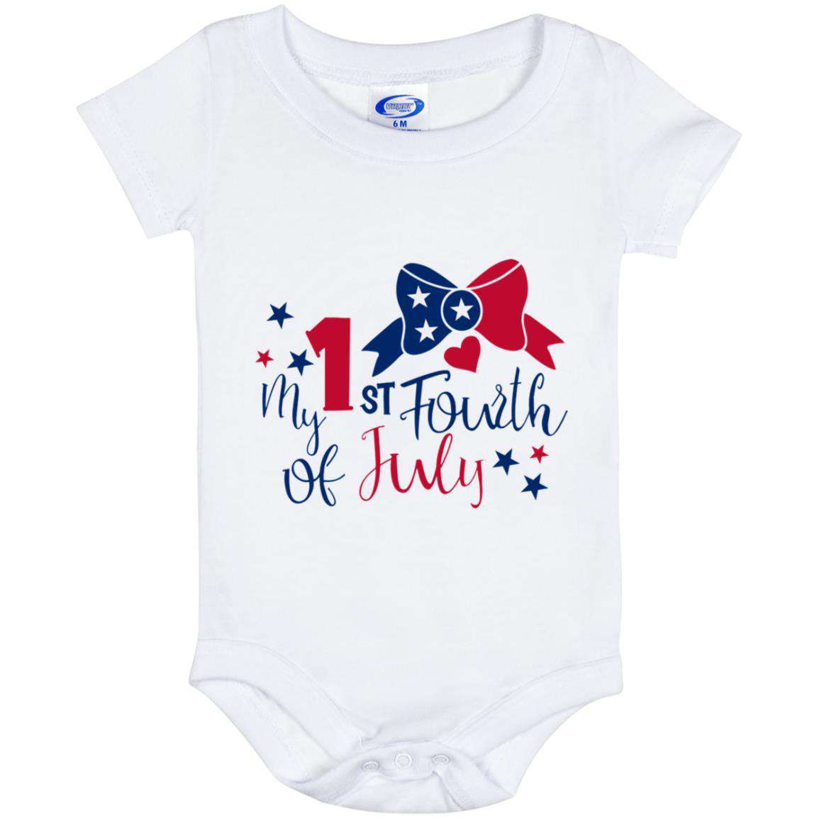 1st 4th Bow IO6M Baby Onesie 6 Month