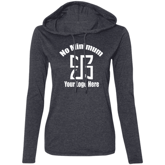 No Minimum  887L Ladies' LS T-Shirt Hoodie