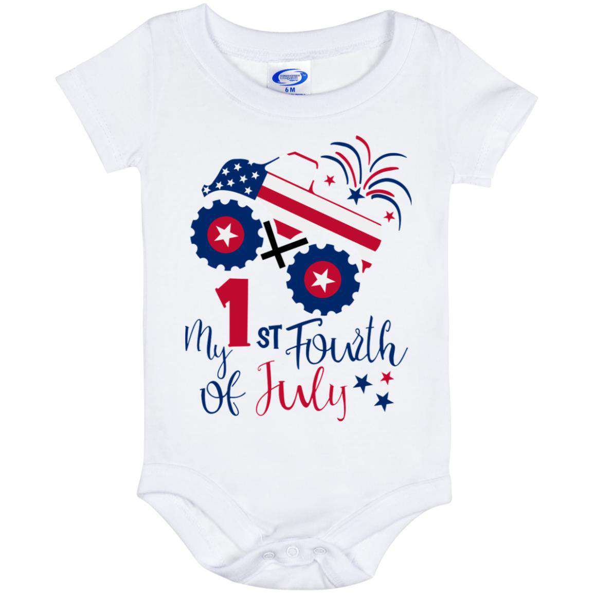 1st 4th Truck IO6M Baby Onesie 6 Month