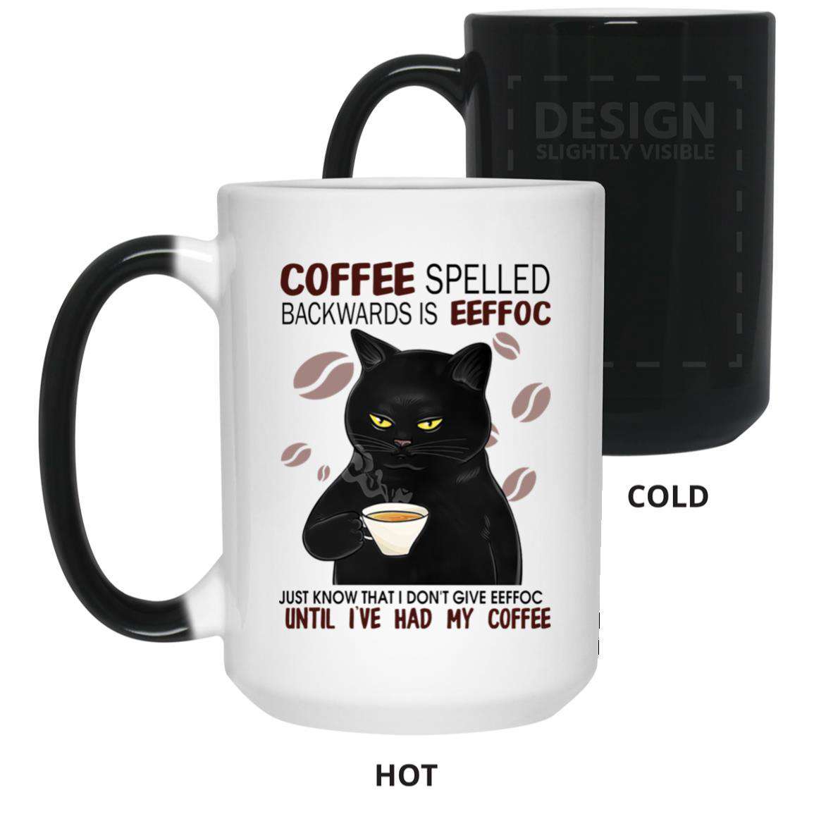 Coffee Spelled Backwards Eeffoc 21550 15 oz. Color Changing Mug