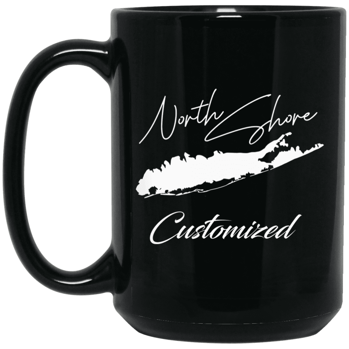 North Shore Customized BM15OZ 15 oz. Black Mug