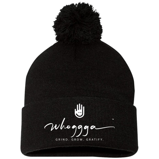 Whoggga SP15 Embroidered Pom Pom Knit Cap