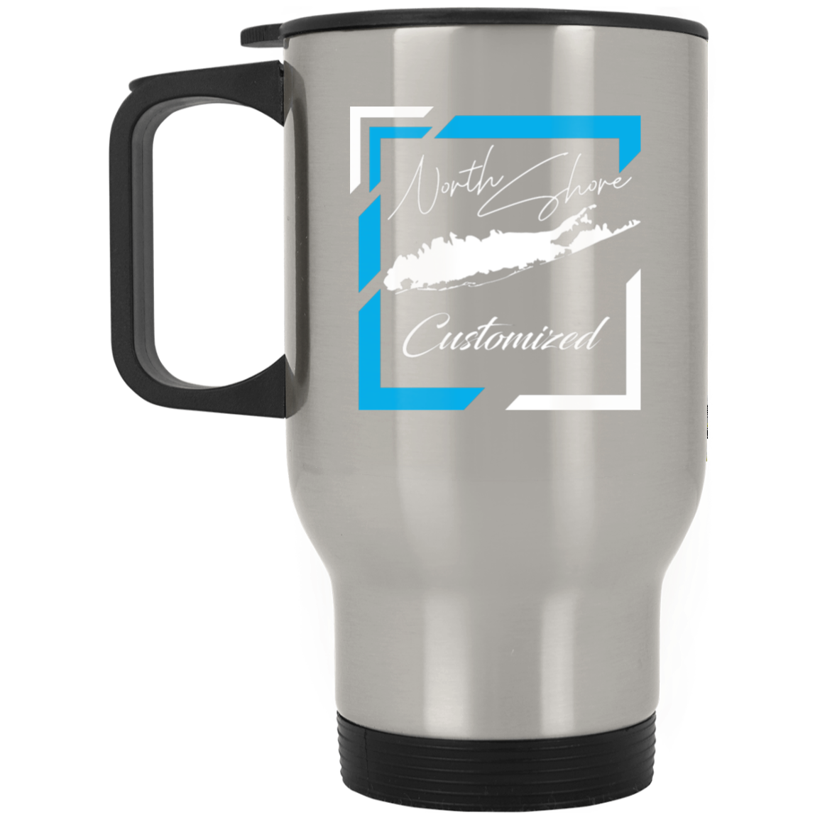 North Shore Customized XP8400S Silver Stainless Travel Mug