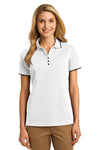 Port Authority Ladies Rapid Dry Tipped Polo. L454