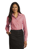 Port Authority Ladies Long Sleeve Gingham Easy Care Shirt. L654