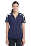 Sport-Tek Ladies Tricolor Shoulder Micropique Sport-Wick Polo. LST658