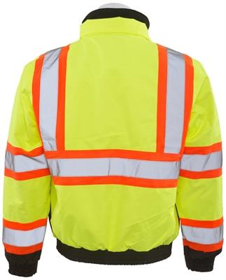 W550 Hi-Viz Lime Bomber Jacket-3 in 1